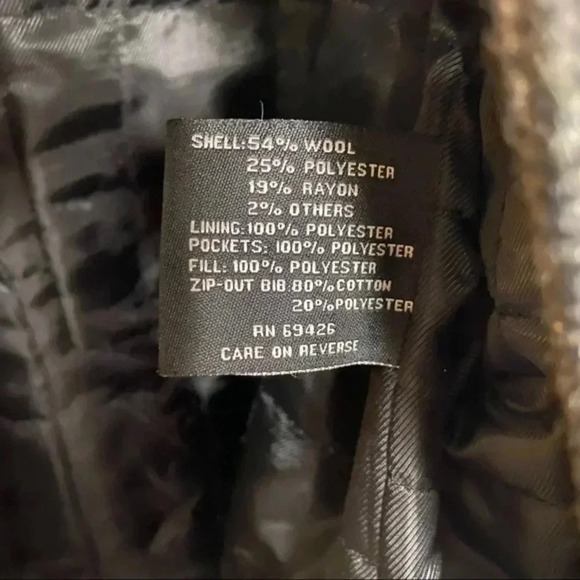 Black Rivet Glen Check Wool Blends Gray Winter Jacket Size XL - Picture 8 of 12